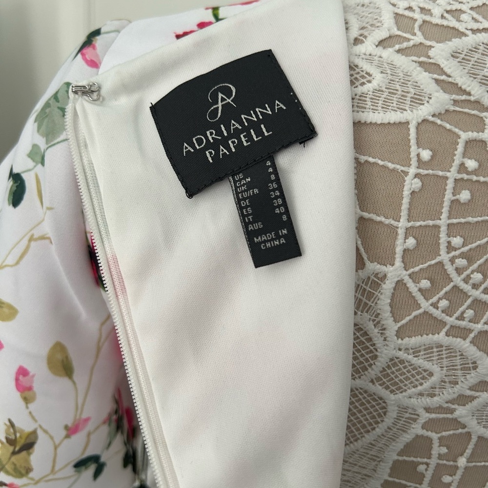 Adrianna Papell floral dress, size 4 - Picture 3 of 5
